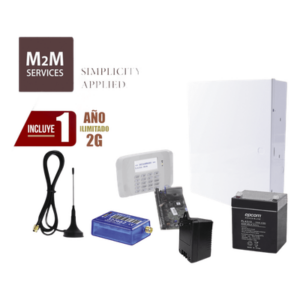HONEYWELL HOME RESIDEO VISTA48MINI2 – Kit de alarma VISTA-48LA / 8 zonas cableadas + 40 inalámbricas / comunicador 2G MINI012G / teclado 6160RF / batería y transformador / 1 año de datos