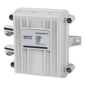 EPCOM POWERLINE TX-POE-648-OUT – Protector PoE para exterior / IP65 / Gigabit 10/100/1000 Mbps / 48V / 5kA / -40 a 80°C