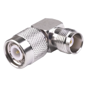 RF INDUSTRIES,LTD RFT-1227-LF – Adaptador Coaxial / TNC Macho a TNC Hembra / Ángulo Recto / Bronce Niquelado / Contacto Oro / Teflón