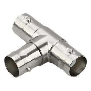 EPCOM TITANIUM TT-RG-10 – Adaptador Coaxial en T / Triple BNC Hembra / 75 Ohm / Níquel-Oro-PTFE / 14.5 x 23.7 x 33.0 mm