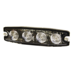 SIGNALPRO SPL4A – Luz Auxiliar LED / 4 LED / Ámbar / SAE Clase 1 / Perfil Bajo 0.26' (6.60 mm) / 24 Patrones de Destello / Sincronización Múltiple