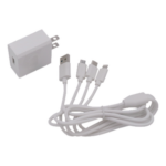 EPCOM POWERLINE PL52C – Cargador de Pared USB / 3 Puertos / Salida 5 Vcc 2 A / Cable Extensor 1.2 m (3.9 ft) / Entrada Universal 100-240 Vca / Multi-conector
