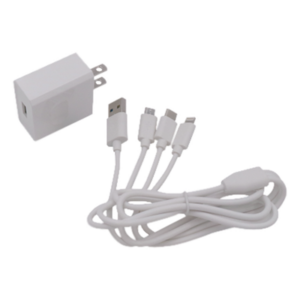 EPCOM POWERLINE PL52C – Cargador de Pared USB / 3 Puertos / Salida 5 Vcc 2 A / Cable Extensor 1.2 m (3.9 ft) / Entrada Universal 100-240 Vca / Multi-conector