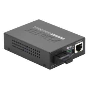 PLANET GT-802 – Convertidor de Medios / 1000 Mbps / Fibra Multimodo / 550 m (1804.5 ft) / Conector SC / LFP Configurable