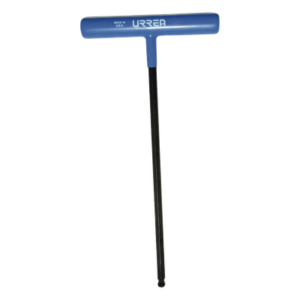 URREA SYS-465-18LB-GP – Llave Hexagonal Tipo T / Punta de Bola 6 mm / Longitud 9" (228.6 mm) / Mango Ergonómico Antideslizante / Acero Profesional