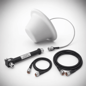 EPCOM EP1DIV-1ANT-2CCN – Kit Antena Omnidireccional Domo / Divisor de Potencia 2 Salidas / Jumpers Coaxiales 3 m (9.8 ft) y 15 m (49.2 ft) / Conectores N Macho