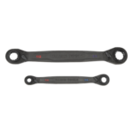 KLEIN TOOLS 68216 – Juego de Llaves Estriadas de Matraca 4 en 1 / 8 Medidas Inglesas / Mecanismo de 90 Dientes / Ángulo de Recuperación 30° / Mango Ergonómico de Acero Forjado