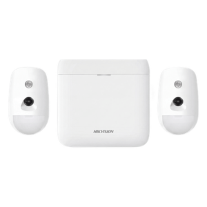 HIKVISION AX-PRO-KIT-PIR-CAM – Kit de Alarma Inalámbrica / 48 Zonas / 2 PIRCAM con Videoverificación / Batería de Respaldo 12 h / Inmunidad a Mascotas 30 kg / Comunicación 433 MHz