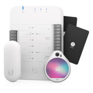 UBIQUITI UA-SK – UniFi Access Kit de Inicio, con HUB, Reader Pro, Reader Lite y 20 tarjetas, para acceso a una sola puerta