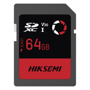 HIKSEMI by HIKVISION HS-SD-E30/64G – Memoria SD / 64 GB / Clase 10 U3 V30 / 180 MB/s Lectura / 150 MB/s Escritura / -25°C a 80°C