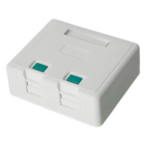 LINKEDPRO BY EPCOM LP-WP-06 – Caja de Pared / 2 Puertos Keystone / UL 94V-0 / Montaje Superficial Vertical / Incluye Kit de Herramientas