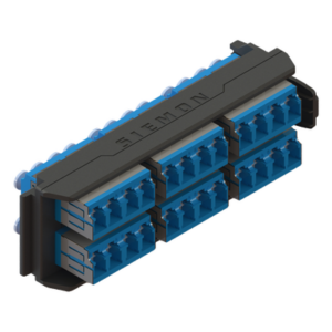 SIEMON LVA24-LCU-BC-A – Placa Acopladora / 12 Conectores Dúplex LC/UPC / 24 Fibras Monomodo / LightVerse