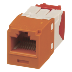 PANDUIT CJ5E88TGOR – Conector Jack RJ45 / Categoría 5e / 8P8C / Terminación TG / Sin Herramienta de Impacto / -10°C a 65°C / 3.28 pies de Alcance de Frecuencia