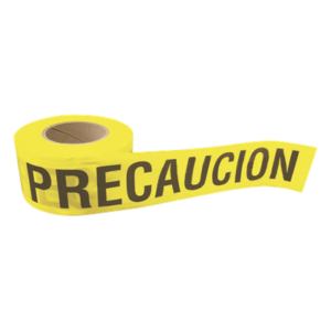 SURTEK SYS-137297 – Cinta de Barricada / 100 m (328.1 ft) / Ancho 76 mm / Polipropileno Resistente a la Intemperie / Señalización PRECAUCIÓN / Espesor 0.4 mm