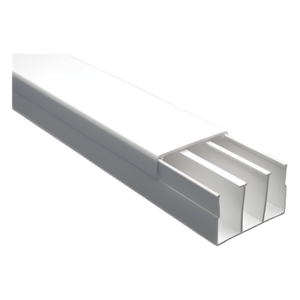 THORSMAN TEK-62-ST – Canaleta con tapa / PVC autoextinguible / 40 x 62 mm / 2.5 m (8.2 ft) / Blanco / NOM-001-SEDE-2005
