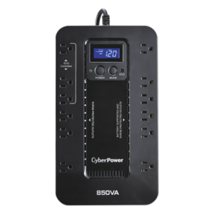 CYBERPOWER EC850LCD – UPS de 850 VA/510 W, Topología Standby con Modo Ahorrador ECO, Entrada 120 Vca NEMA 5-15P, Con 12 Tomas NEMA 5-15R