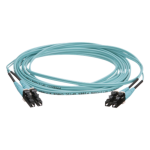 PANDUIT FZ2ERLNLNSNM005 – Jumper de Fibra Óptica / OM4 50/125 / LC-LC Dúplex / OFNR Riser / Aqua / 5 m (16.40 pies)