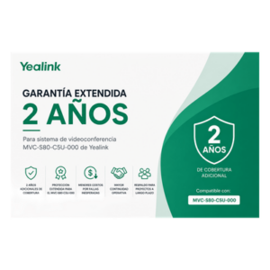 YEALINK MVCS80-C5U-000-AMS-2YEAR – Garantia Extendida de 2 Años para Sistemas de Videoconferencia MVC-S80-C5U-000 de Yealink