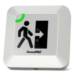 ACCESSPRO ACCESSK4DTR – Botón de Salida Sin Contacto / Detección Ajustable 4 a 15 cm / Temporizador 0-30 s / RF 433 MHz / Montaje Superficial / Voltaje Dual 12/24 VCC