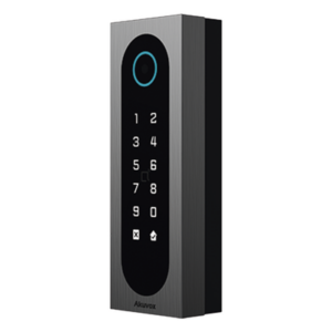 AKUVOX A08S – Control de Acceso Slim / 20,000 Tarjetas / 100,000 Eventos / IP65 & IK09 / Multi-Credencial QR-Bluetooth-PIN-RFID / Wiegand-RS485-Relay / Aluminio y Vidrio Templado
