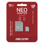 HIKSEMI by HIKVISION HS-TF-C1/128G/NEO/A – Memoria microSDXC con Adaptador / 128 GB / Clase 10 / Lectura 92 MB/s / Escritura 40 MB/s / NAND TLC / Resistente a Agua y Golpes
