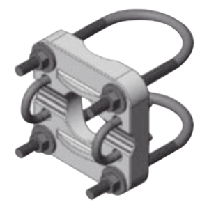 PCTEL BWC-1001 – Montaje para antenas direccionales / Doble abrazadera / Mástil 0.5' a 0.84' OD / Antena 1.25' a 2.4' OD / 4' de longitud / 2 lbs