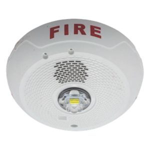 SYSTEM SENSOR PC2WLED – Sirena con Estrobo LED / 2 Hilos / Techo / Candela Seleccionable 15-177 cd / Sincronización System Sensor Sync / Compatible SpectrAlert