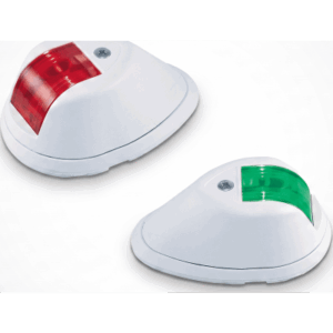 PERKO 0254-W00-DP1 – Set de Luces de Navegación Verticales / USCG 2 Millas Náuticas / Rojo y Verde / Hasta 20 m (65.6 ft) / LED 12 VDC / 8 W