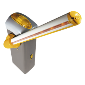 CAME KT-GARD4-LED – Kit de barrera GARD 4 con mástil Italiano / Izquierda y derecha configurable en campo / Incluye Iluminación LED Rojo/Verde / Pluma de 3.75 m / Cúpula con iluminación LED / Resorte Rojo CAME