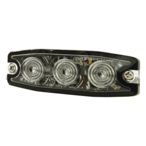SIGNALPRO SPL3A – Luz Auxiliar de Advertencia / 3 LED / Ámbar / SAE Clase 1 / Multivoltaje 12~24 VCC / Perfil 6.6 mm (0.26") / Memoria No Volátil