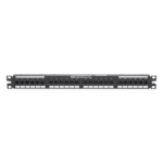 PANDUIT DP24688TGY – Panel de Parcheo de Impacto / Categoría 6 / 24 Puertos / 1UR / 1-250 MHz / PoE++ 100W