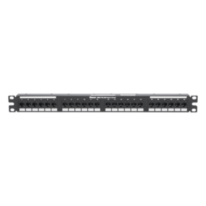 PANDUIT DP24688TGY – Panel de Parcheo de Impacto / Categoría 6 / 24 Puertos / 1UR / 1-250 MHz / PoE++ 100W