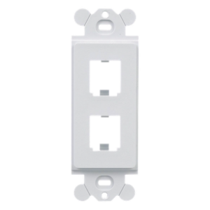 PANDUIT CFG2WH – Marco de Módulo Dúplex / 2 Espacios Mini-Com / Para Placas GFCI Estándar / Color Blanco