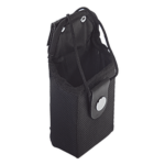 SYSCOM KFSM-PRO – Funda de Nylon Reforzada para Radio / Broche Frontal / Forro de Vinilo Resistente a Baterías / Zona Abierta PTT y Audio / 58 x 85 x 37 mm