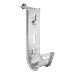 CHAROFIL CH-J32-EZ – Soporte J-Hook / Capacidad 10 Cables Cat6 / Acero al Carbón / Fijación Perforada / Interior