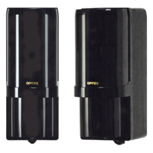 OPTEX AX100-TFR – Barrera de infrarrojos activos / Exterior 30 m (98 pies) / Alimentación por pilas / IP55 / 4 canales / Inalámbrico