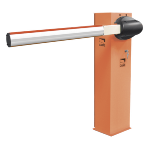 CAME KT-G3750N – Kit de barrera vehicular CAME G3750 / Gabinete naranja / Incluye mástil de 4 metros sin iluminación / Incluye resorte 001G04060 (Resorte verde)