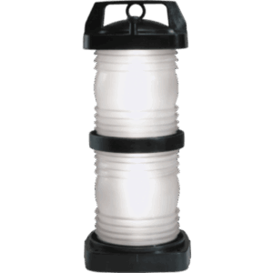 PERKO 1367E00BLK – Luz de Navegación Doble Lente / 3 Millas Náuticas / Visibilidad 360° / Polímero de Policarbonato Negro