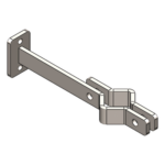 SHPRP – Herraje Lateral para Mástil / Acero A36 Galvanizado / 25 cm / Tubo 34-51 mm / Tornillería 5/16