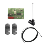 CAME KIT-CME-WL – Kit Receptor Inalámbrico / Alcance 45 m (147.6 ft) / 2 Controles Remotos / Cable RG58 3 m / Antena Externa