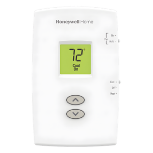 HONEYWELL HOME RESIDEO TH1110DV1009/U – Termostato No Programable / 1 Etapa Calor/Frío / Alimentación 20-30 VAC o Baterías AAA / Terminales R, RC, C, W, Y, G, O, B / Formato Vertical