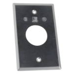 RAWELT TR-0423 – Tapa rectangular aluminio / Tipo RR / 40.38 mm central / 2 diámetros 3 mm / 1.02 mm espesor / Intemperie