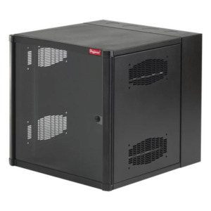 HOFFMAN EWMW242425 – Gabinete de Pared para Rack / 12 UR / 19 Pulgadas / Puerta con Vidrio Templado / 600 mm (23.6 in) Ancho / Ventilación Cruzada / Negro