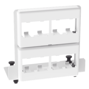 PANDUIT MS8PPB – Patch Panel / 8 Puertos Mini-Com / Acero Calibre 18 / Instalación Push/Pull / Gabinete Multipropósito