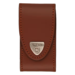 VICTORINOX 500761 – Funda de Piel / Cierre Velcro / 10 cm Alto / 0.1 kg / Color Café