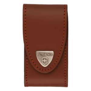 VICTORINOX 500761 – Funda de Piel / Cierre Velcro / 10 cm Alto / 0.1 kg / Color Café