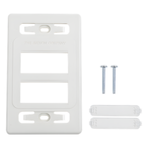 SIEMON MX-FP-S-06-02B – Placa de pared modular MAX, de 6 salidas, color blanco, versión bulk (Sin Empaque Individual)