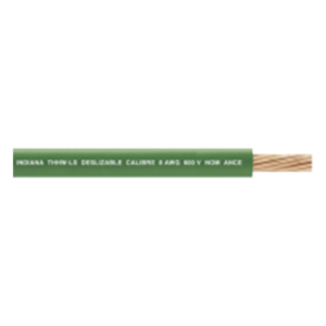INDIANA SLY-291-GRN/300 – Cable Eléctrico / 6 AWG / 1 Conductor / Cobre / THW-LS / 19 Hilos / Verde / 300 m / 984 pies