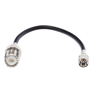 EPCOM INDUSTRIAL SKN-9557 – Jumper Adaptador RF / Mini UHF Macho a UHF Hembra (SO-239) / Cable RG-58/U 20 cm / Bronce Niquelado / Contacto Oro y Plata / Aislante Delrin