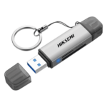 HIKSEMI by HIKVISION HS-HUB-CR01 – Lector de Tarjetas / USB 3.2 5 Gbps / Dual USB-A y USB-C / SD y Micro SD Simultáneo / Aluminio 73 mm